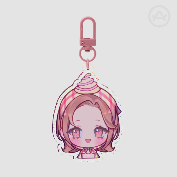 Hachi Glitter Acrylic Keychains