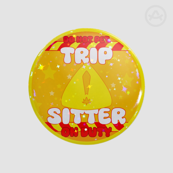 trip sitter (do not pet!) button