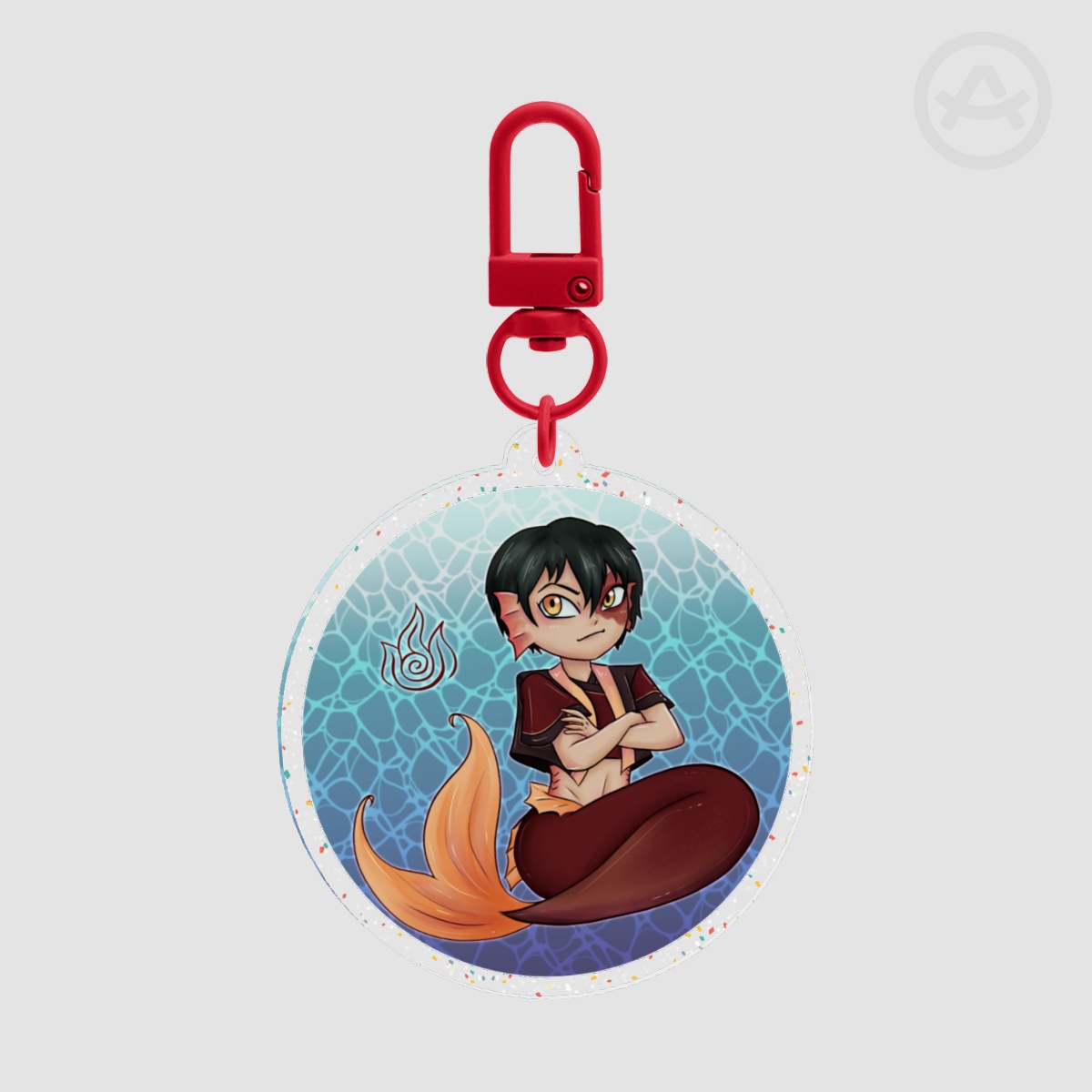 Zuko Glitter Acrylic Keychains