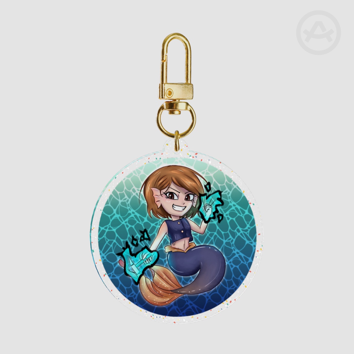 Nobara Fish Glitter Acrylic Keychains