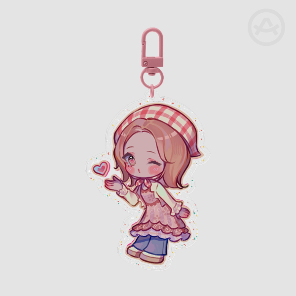 Hachi Glitter Acrylic Keychains