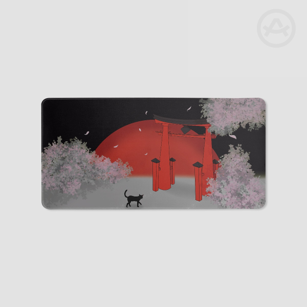 Cat at Shrine Mousepad