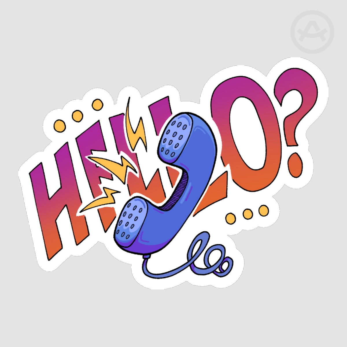 FNAF Phone Guy "Hello?" - Matte Die Cut Sticker