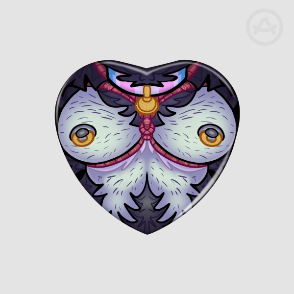 OC - Trans Werewolf heart badge (glitter effect)