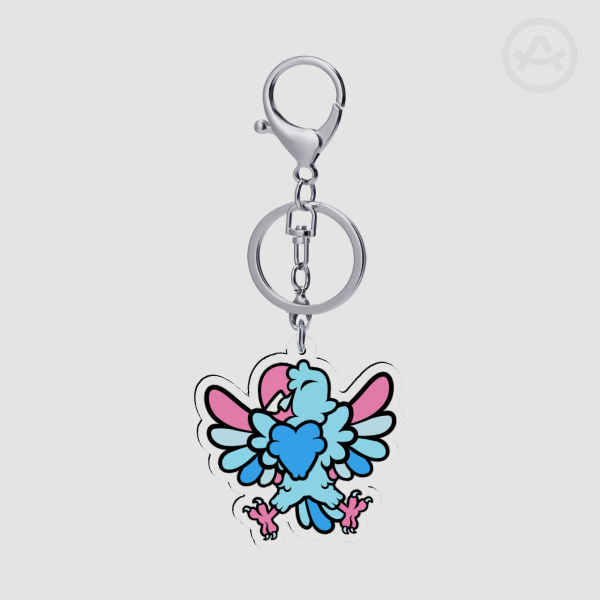Pride Parrot Transmasculine Keychain