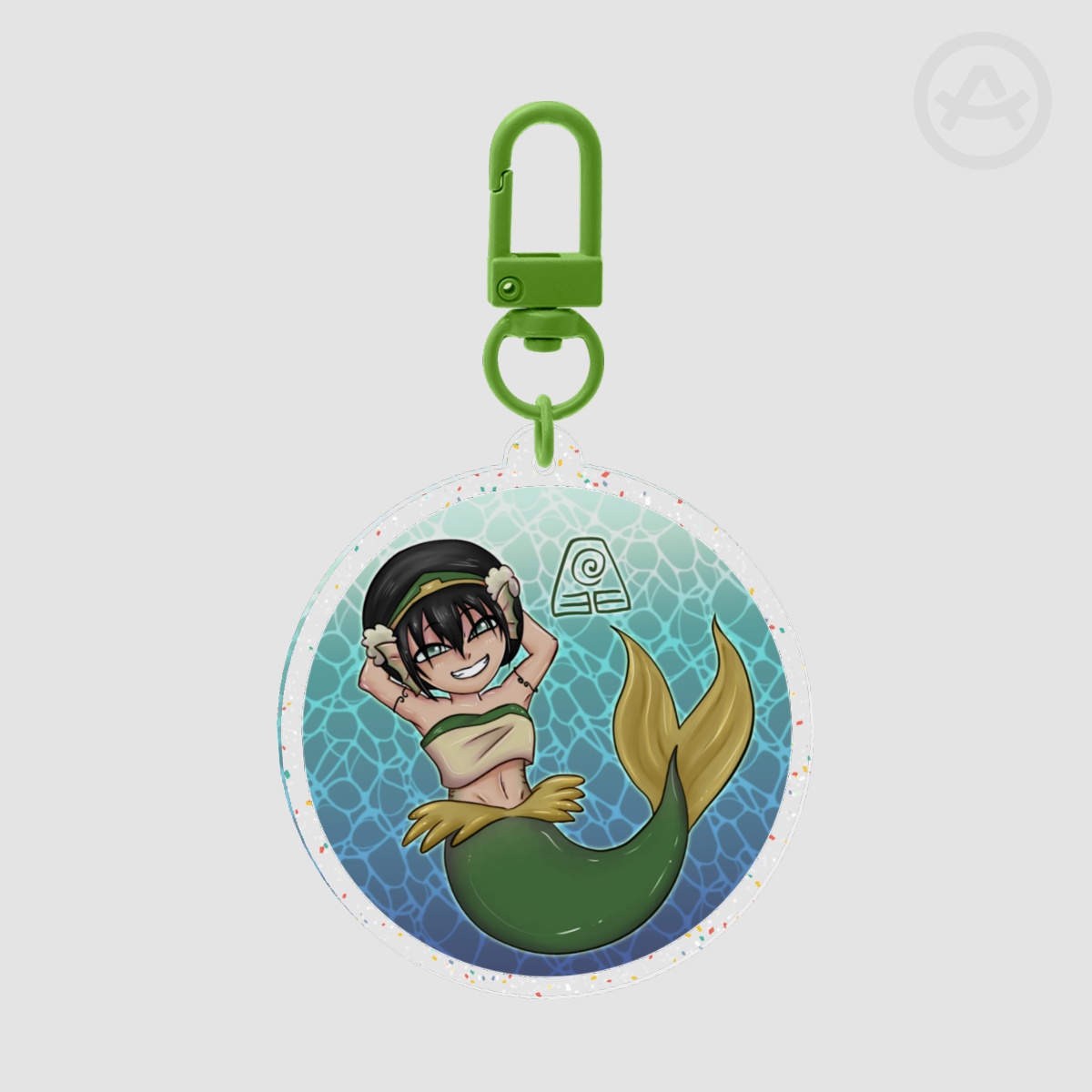 Toph Glitter Acrylic Keychains