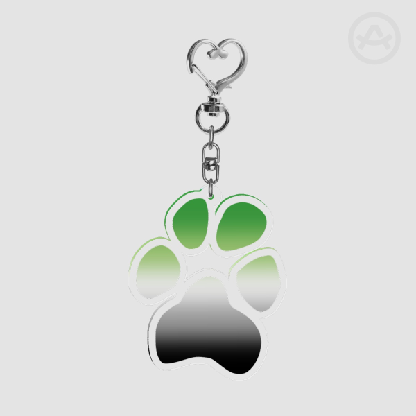 Aromantic Paw | Clear Acrylic Keychains