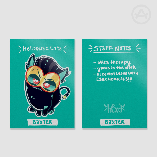 Cat Baxter || Hellaverse Cats Fan Card