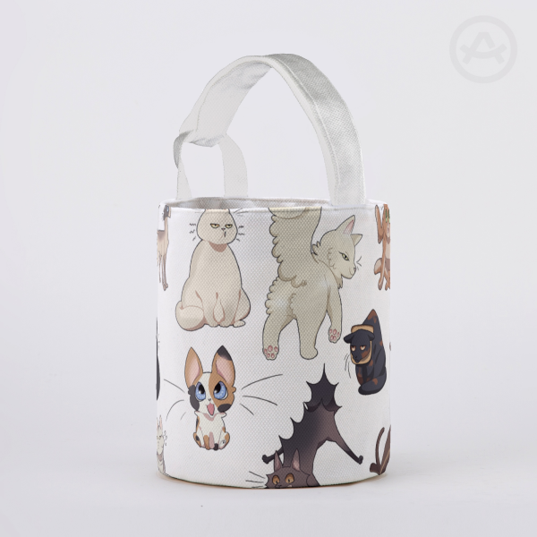 Cats Cartoon | Canvas Bucket Bag