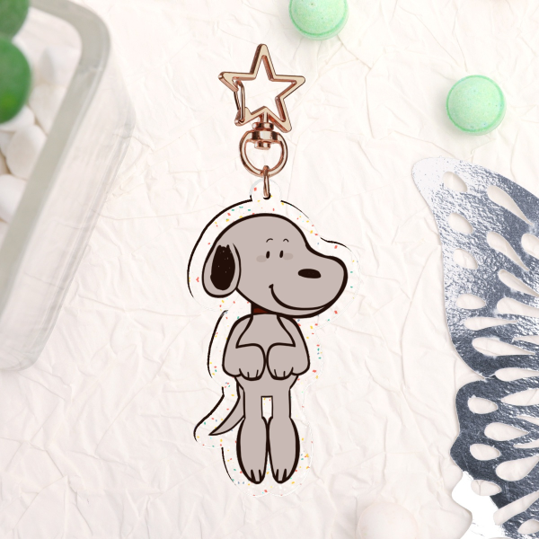 Snoopy Glitter Acrylic Keychains