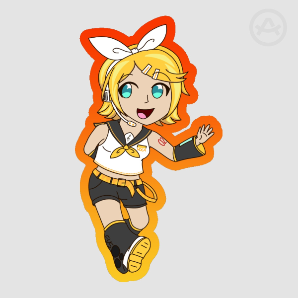 VOCALOID2 Kagamine Rin Die Cut Sticker