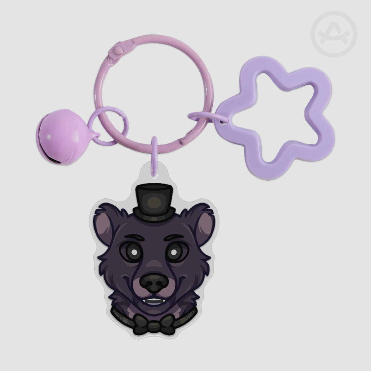 3D Shadow Freddy Bell Keychain