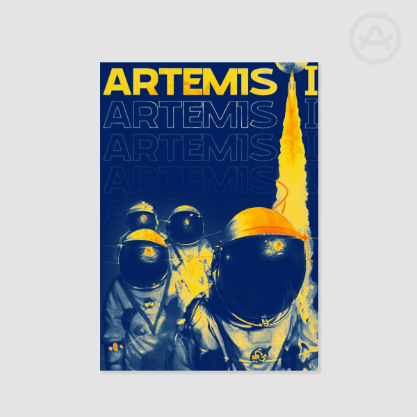 Crew Print Alternative orange + blue