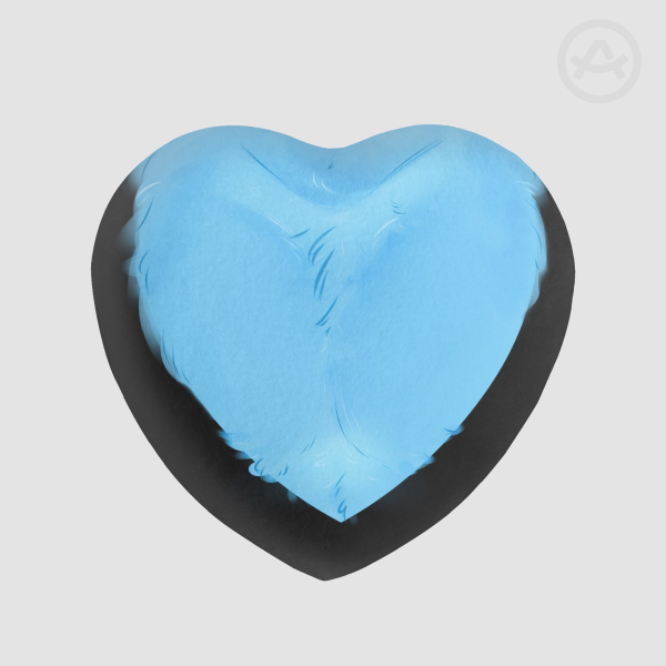 Blue floof Plush Badge
