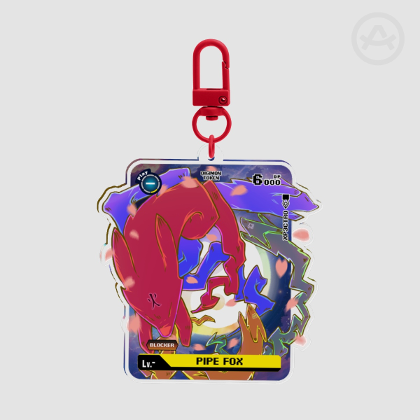 Red Pipe Fox Token Keychain