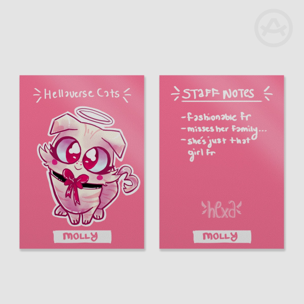 Cat Molly || Hellaverse Cats Fan Card