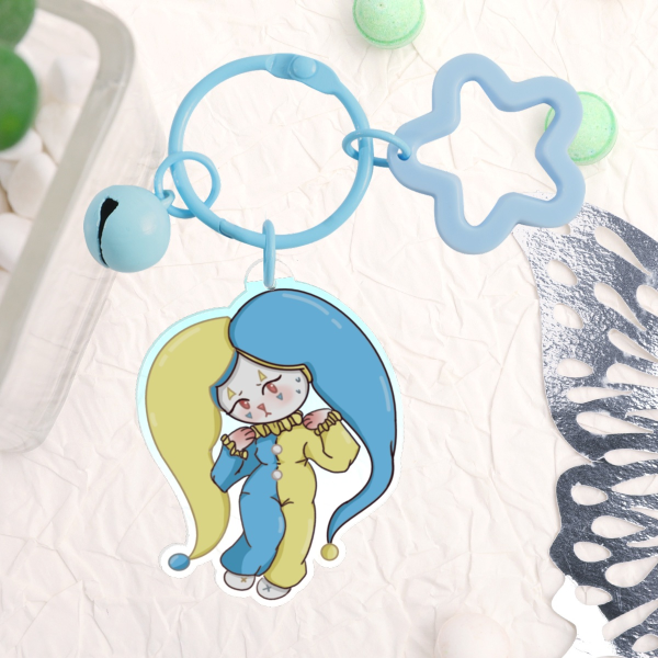Pierrot bunny Acrylic Keychain