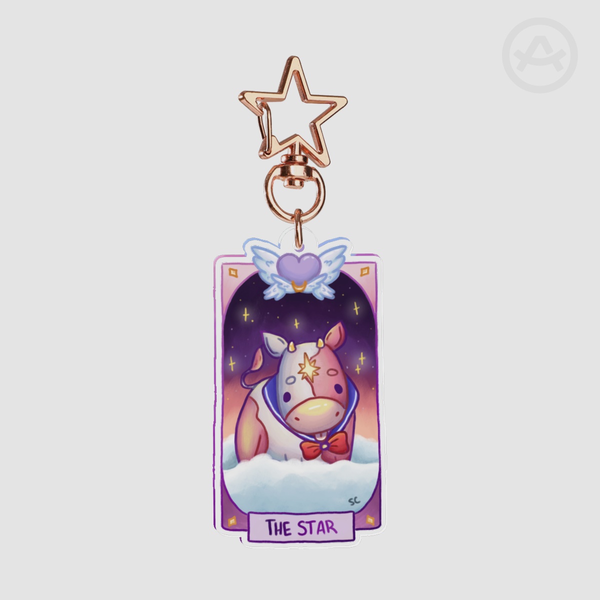 The Star Cow Cult Tarot Keychain