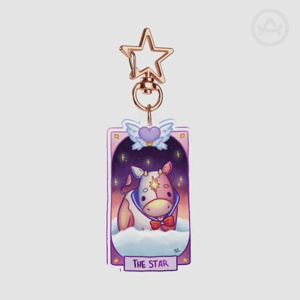 The Star Cow Cult Tarot Keychain