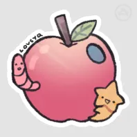 Happy Apple Sticker