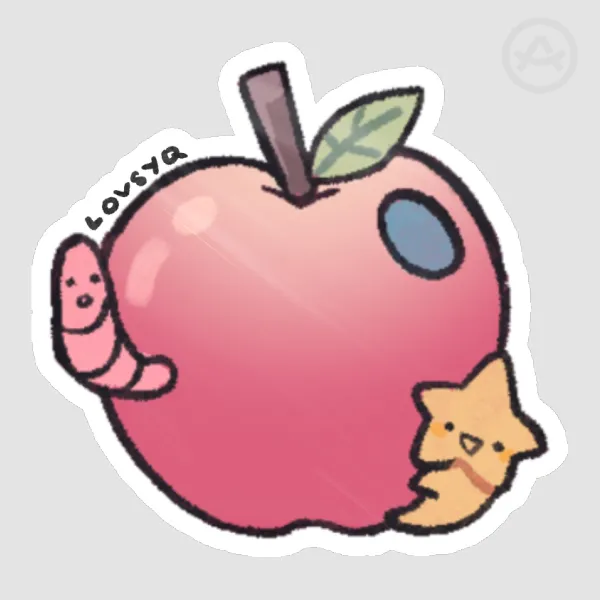 Happy Apple Sticker