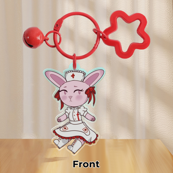 Nurse Bunny Clear Acrylic Keychains