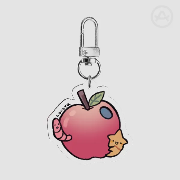 Happy Apple Mini Keychain