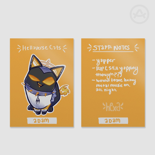 Cat Adam || Hellaverse Cats Fan Card
