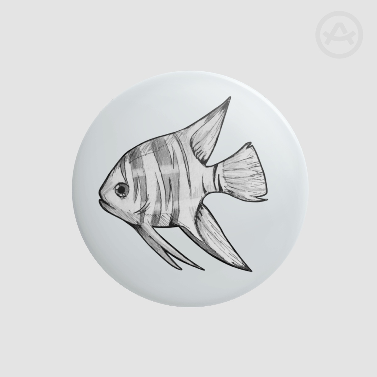 Angelfish Pinback Button - 44mm