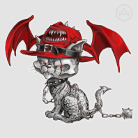 Demon Cat Clear Transparent Stickers