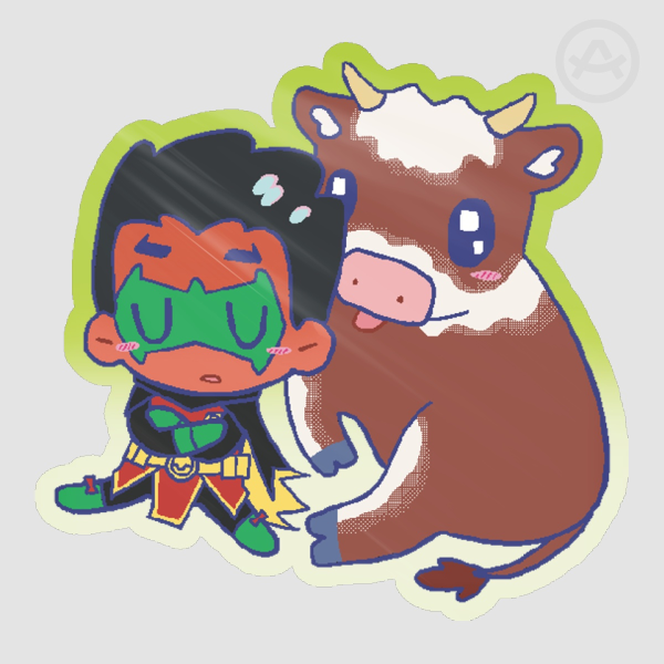 Damian Wayne Animal Friend Sticker Flake