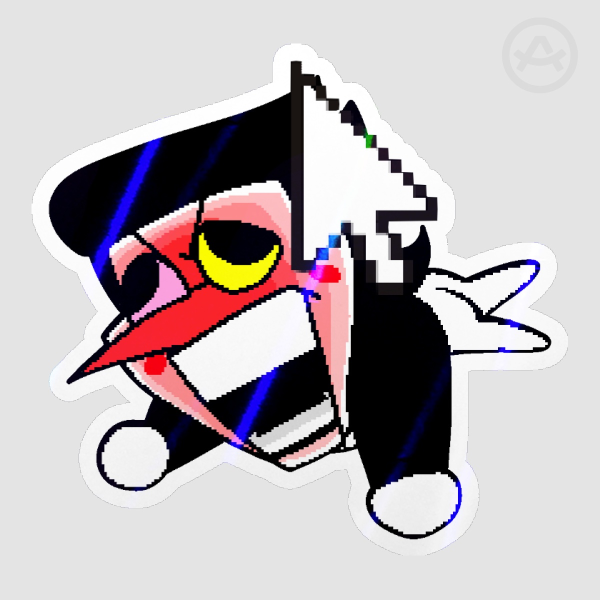 PC Spamton being carried Die Cut Sticker