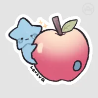 Blu Apple Sticker