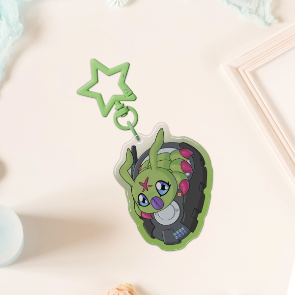 Epoxy Clear Acrylic Keychains wormmon
