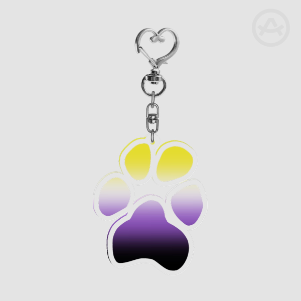 Non-Binary Paw | Acrylic Keychains