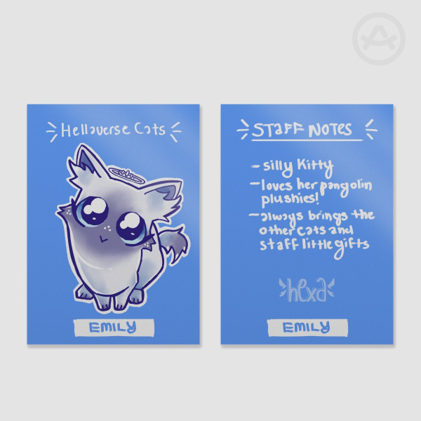 Cat Emily || Hellaverse Cats Fan Card