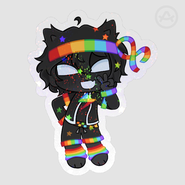 SpokeIsHere Unstable Universe holo sand star sticker