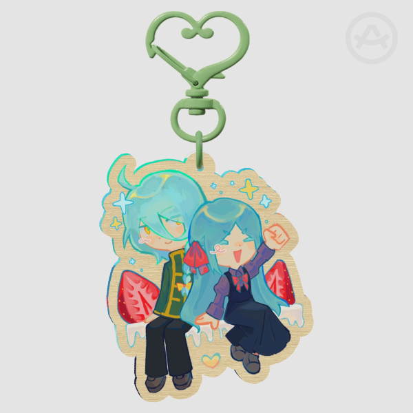 [WITCH'S HEART] - Bradley Siblings - Wood Keychains