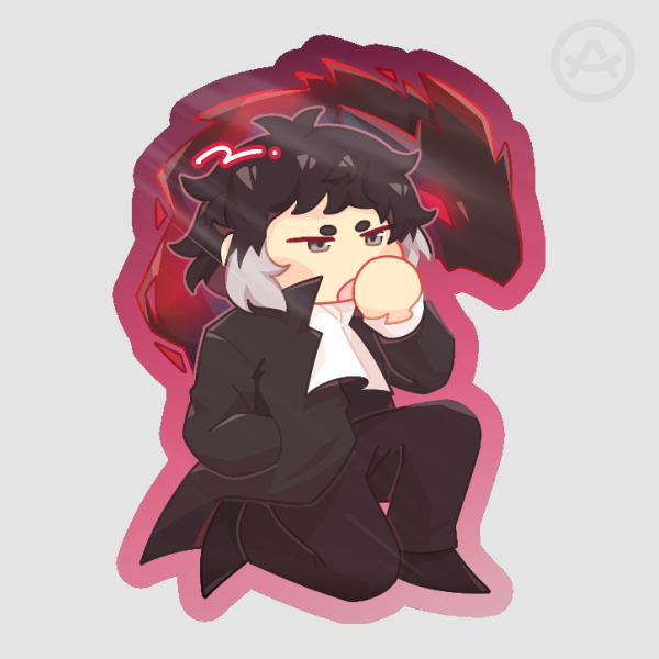 [BSD] Akutagawa Die Cut Sticker Colored Edge 2in