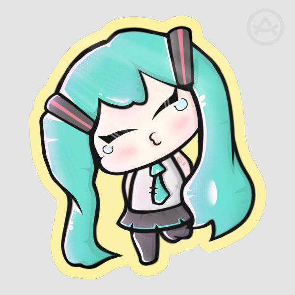 Hatsune Miku Inspired Sticker