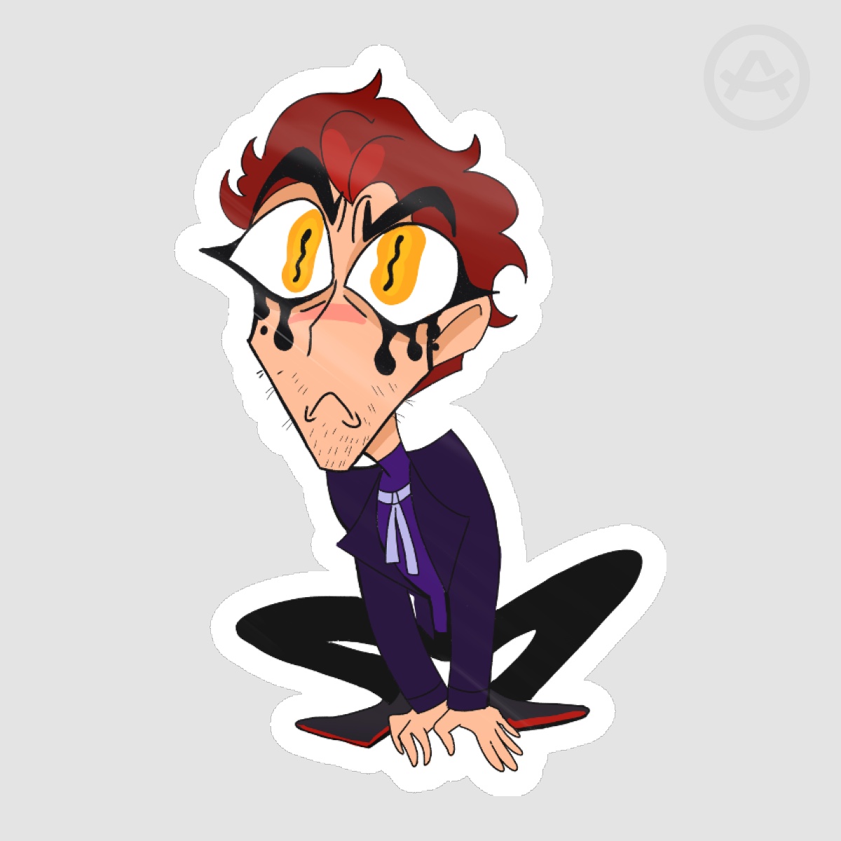 Upset Snake Sticker
