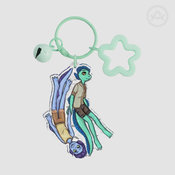 Luca And Alberto Water Ripples Keychain