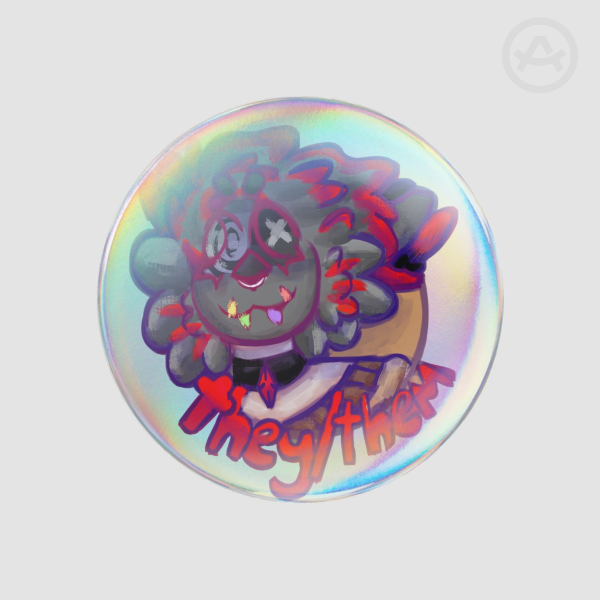 They/them pronoun pin