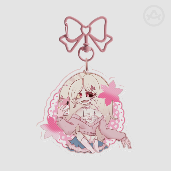 Angel Dust drag queen keychain