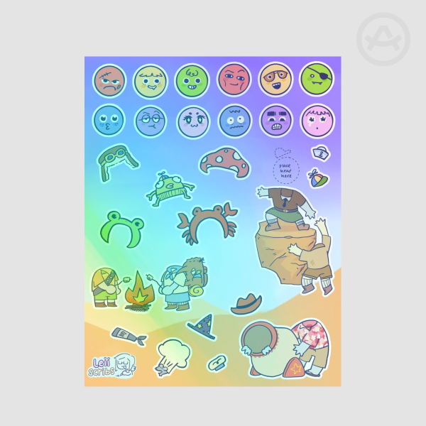 PEAK rainbow holo sticker sheet