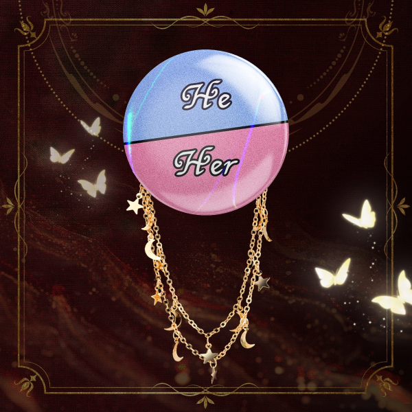 He/Her Badge With Chains