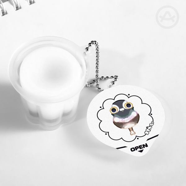 Pigeon Drumstick Squishy Pudding Jelly Keychains