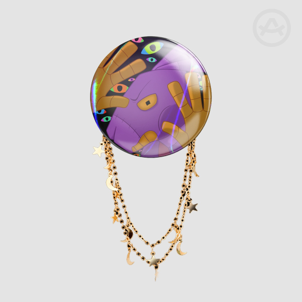 Jax Abstraction Round Badge With Chain