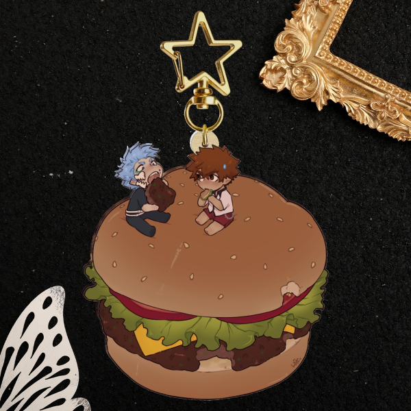 IchiGrimm Chibi Snack Wood Keychain