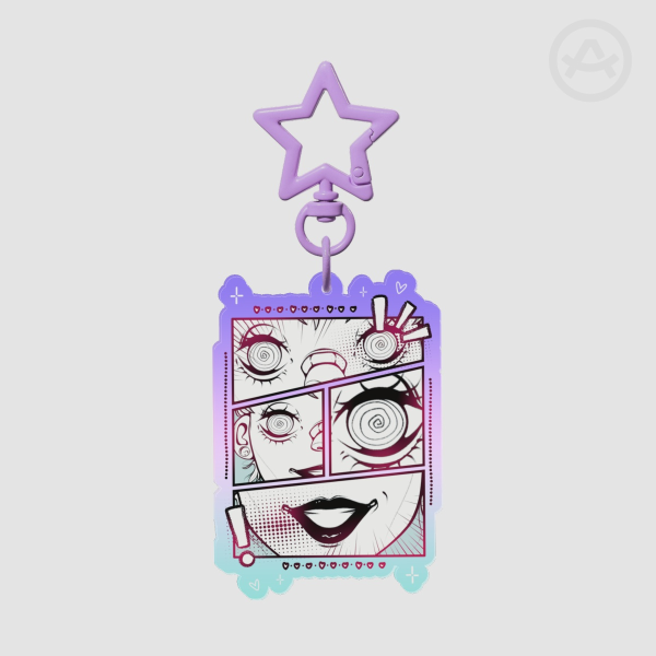 Comic Eyes Keychain